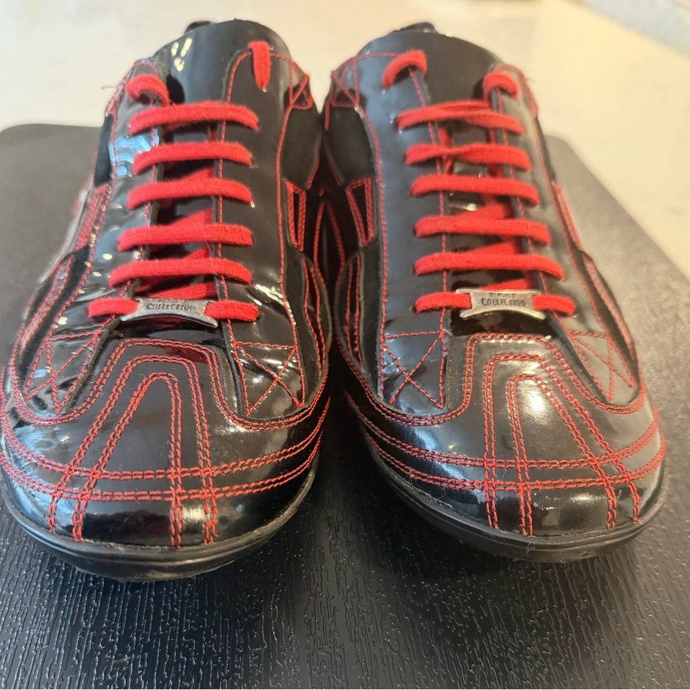 Versace Collection Black Red Sneakers
Men’s Size 11 US / 44 EU – Model VS 081 - Picture 5 of 12